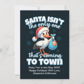 Foto paar Kerstmis Zwangerschap aankondiging (Voorkant)