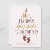 Foto paar Kerstmis Zwangerschap aankondiging (Voorkant)