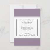 Foto Paars Baby shower |Birth Announcemen Bedankkaart (Achterkant)