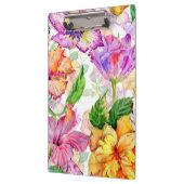 Foto Paars geel Sinaasappel Floral Hibiscus Klembord (Links)