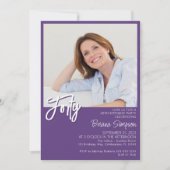 Foto Paarse 40ste verjaardag Kaart (Voorkant)