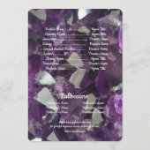 Foto Paarse Amethist Crystals begrafenis Programmakaart (Achterkant)