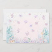 Foto Paarse Blauwe Kleine Zeemeermin Verjaardag Kaart (Achterkant)