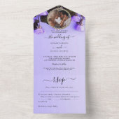 Foto Paarse bruiloft in één uitnodiging (Binnen)