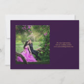 Foto Paarse Gouden Agaat Plum Bruiloft Save the Da Save The Date (Achterkant)