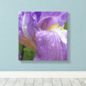 Foto Paarse iris Canvas Afdruk (Insitu (Houten vloer))