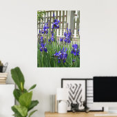 Foto Paarse iris Poster (Thuiskantoor)