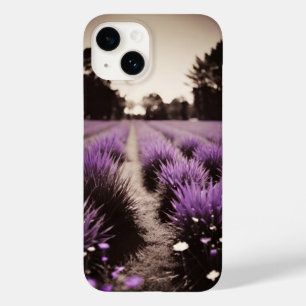 Foto Paarse Lavendel Veld en Daisies Case-Mate iPhone 14 Hoesje