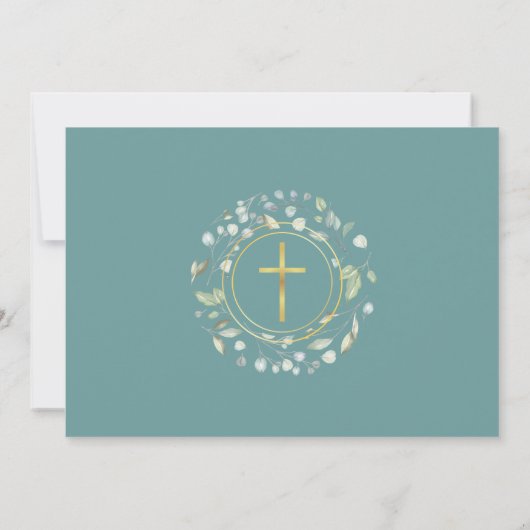 Foto Paarse Waterverf Eerste Heilige Communie Bedankkaart (Achterkant)