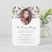 Foto Paarse witte Calla Lily in liefdevolle herinn Kaart (Staand voorkant)