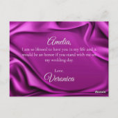 Foto Paarse Zijde: Mijn Bridesmaid Briefkaart (Achterkant)
