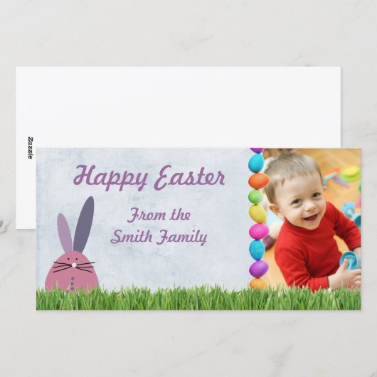 Foto paaskaart feestdagenkaart (Voorkant / Achterkant)