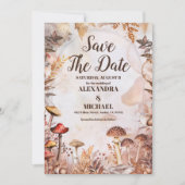 Foto Paddenstoel Betoverd Bos Bruiloft Save The Date (Voorkant)