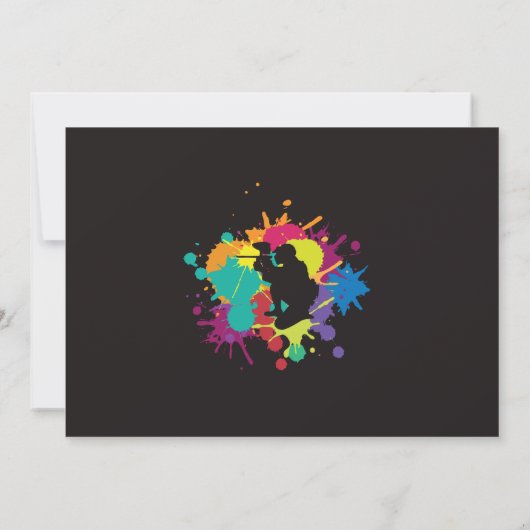 Foto Paintball Verjaardag Uitnodiging (Achterkant)