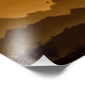 Foto Paisagem Pôr do Sol Monocromática Amalela Foto Afdruk (Hoek)