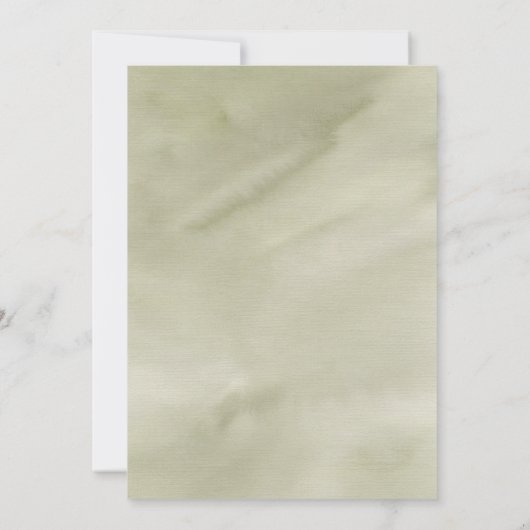 Foto, Palmbladeren bloemengroene Waterverf Save The Date (Achterkant)