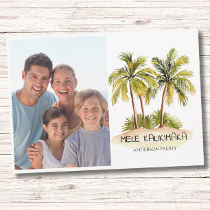 Foto Palmboom Mele Kalikimaka Kerstmis Feestdagenkaart