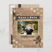 Foto palmboom Sla de datum Briefkaarten op (Voorkant / Achterkant)