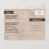 Foto palmboom Sla de datum Briefkaarten op (Achterkant)