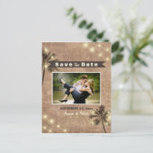 Foto palmboom Sla de datum Briefkaarten op (Staand voorkant)