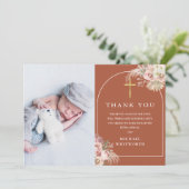 Foto Pampas Grass Arch Baptisme Hartelijk dank Bedankkaart (Staand voorkant)