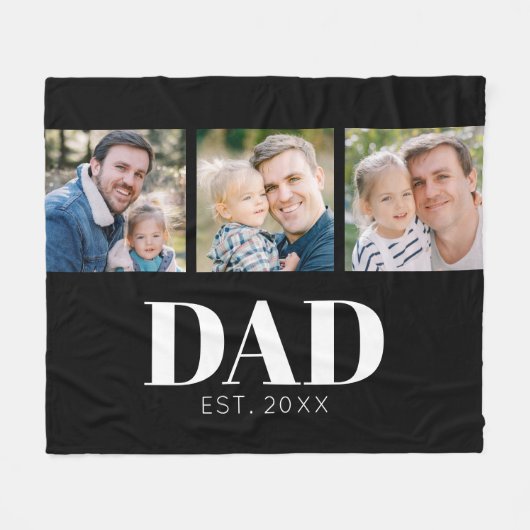 Foto 'Papa heeft Vaderdag opgericht 3' Fleece Deken (Voorkant (Horizontaal))