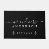 Foto Pas getrouwd de heer Mrs Black White Family M Deurmat (Voorkant)