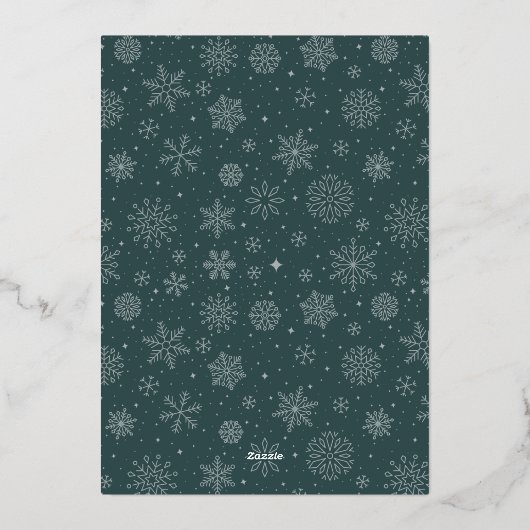 Foto Pas getrouwd Vet huwelijk en huwelijk Folie Feestdagenkaart (Achterkant)