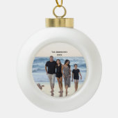 Foto Pas kerstmis aan Keramische Bal Ornament (Voorkant)