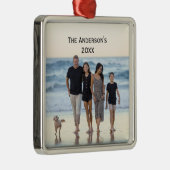 Foto Pas kerstmis aan Metalen Ornament (Rechts)