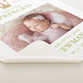 Foto Pasgeboren Unisex kroon onze kleine prinses Sherpa Deken (3/4)