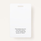 Foto Pass ID-badge Badge (Achterkant)