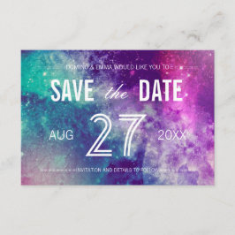 Foto Pastel Galaxy Save the Date Cards