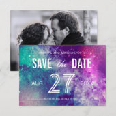 Foto Pastel Galaxy Save the Date Cards (Voorkant / Achterkant)