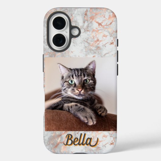 Foto Pastel Grijs Rose Goud Hoesje-Case-Mate iPhon Case-Mate iPhone Case (Achterkant)