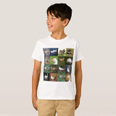Foto Patchwork Square - Birds T-shirt (Voorkant volledig)