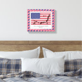  foto | Patriottisch | AMERIKAANSE VLAG Canvas Afdruk (Insitu (Slaapkamer))