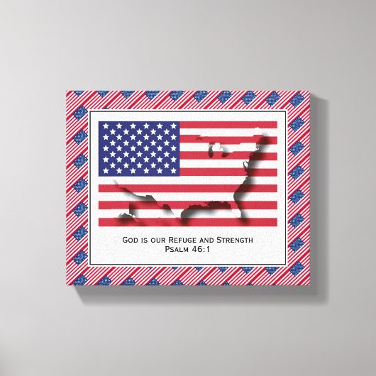  foto | Patriottisch | AMERIKAANSE VLAG Canvas Afdruk (Voorkant)