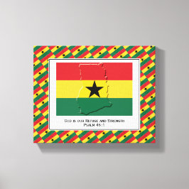  foto | Patriottisch | GHANA-VLAG Canvas Afdruk