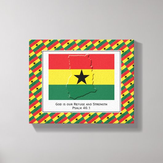 foto | Patriottisch | GHANA-VLAG Canvas Afdruk (Voorkant)