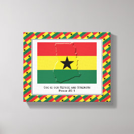 foto | Patriottisch | GHANA-VLAG Canvas Afdruk
