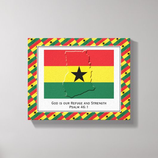 foto | Patriottisch | GHANA-VLAG Canvas Afdruk (Voorkant)