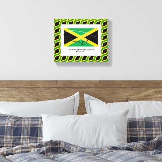  foto | Patriottisch | JAMAICA Canvas Afdruk (Insitu (Slaapkamer))