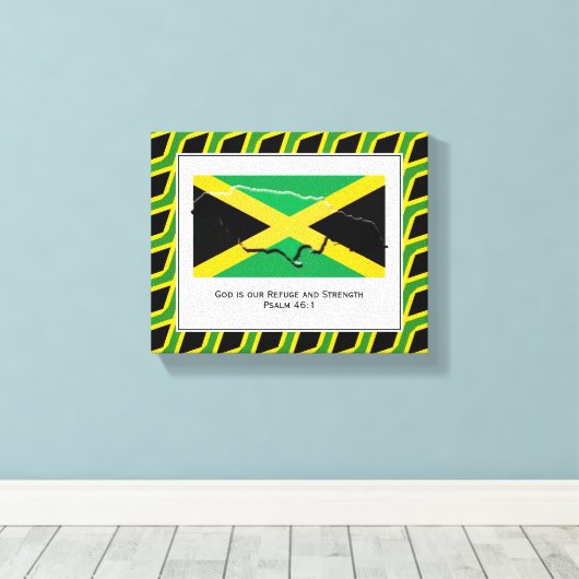  foto | Patriottisch | JAMAICA Canvas Afdruk (Insitu (Houten vloer))