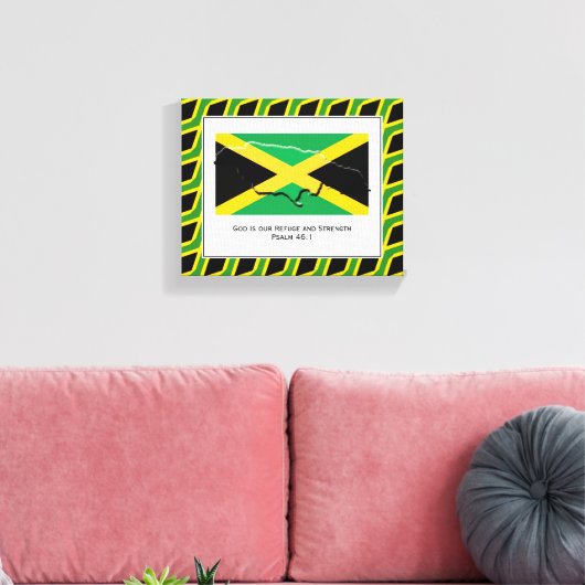  foto | Patriottisch | JAMAICA Canvas Afdruk (Insitu (Woonkamer))