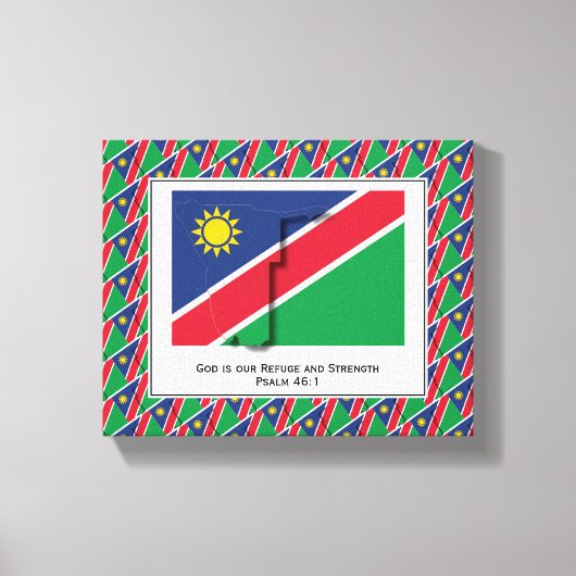 foto | Patriottisch | NAMIBIA FLAG Canvas Afdruk (Voorkant)