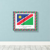 foto | Patriottisch | NAMIBIA FLAG Canvas Afdruk (Insitu (Houten vloer))