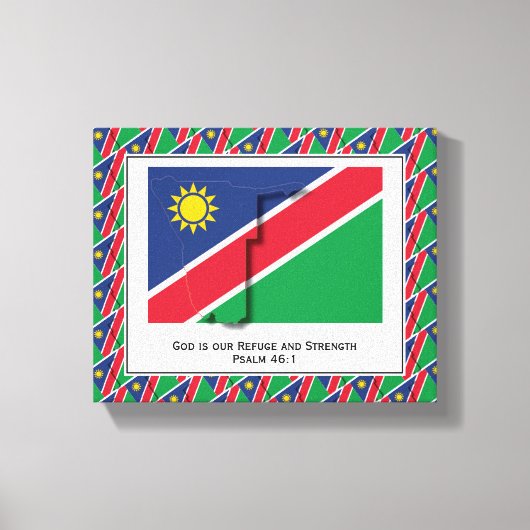 foto | Patriottisch | NAMIBIA FLAG Canvas Afdruk (Voorkant)