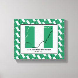  foto | Patriottisch | NIGERIAANSE VLAG Canvas Afdruk