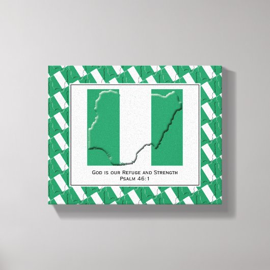  foto | Patriottisch | NIGERIAANSE VLAG Canvas Afdruk (Voorkant)